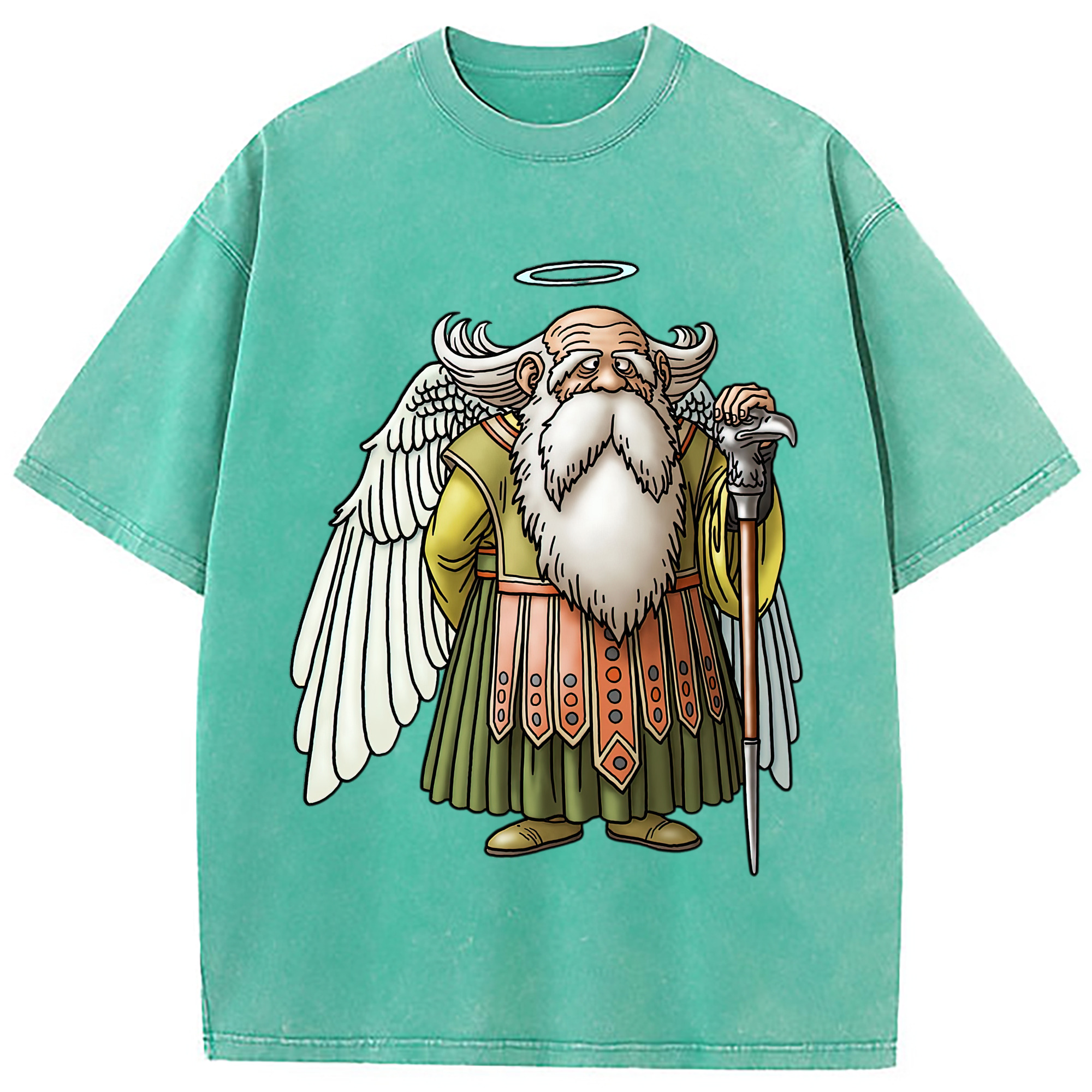 （画像用） ドラゴンクエスト Doragon Kuesuto Dragon Quest 綿100% ヴィンテージ風 半袖Tシャツ（フロントプリント）